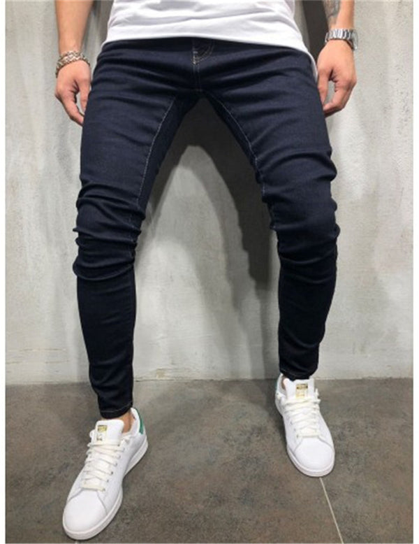 Jeans Casuales de Color Liso para Hombre - Image 6