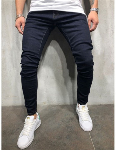 Jeans Casuales de Color Liso para Hombre - Image 6