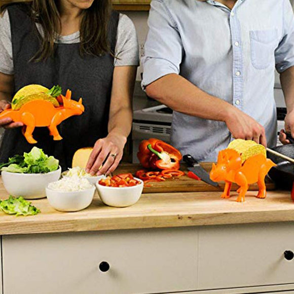 Soporte Dinosaurio para Tacos y Burritos - Organizador de Alimentos Grado Alimenticio