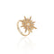 Retro alloy star ring Dorado 10number