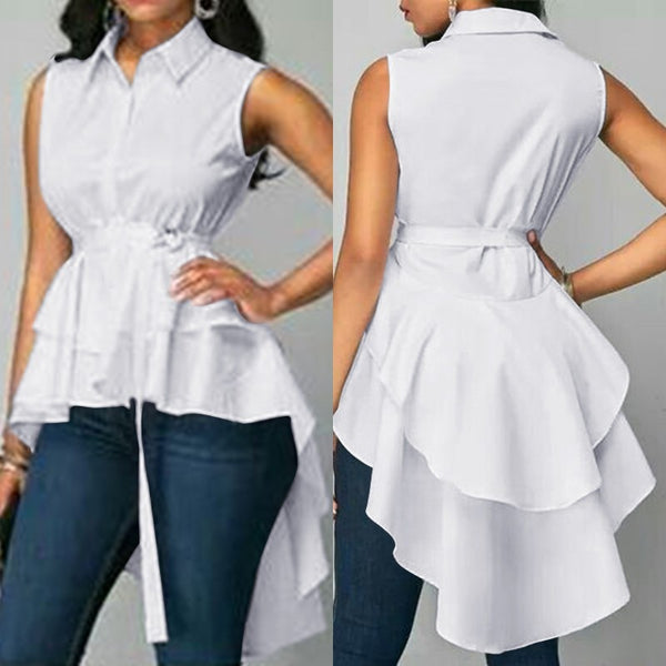 Camisa con Bajo Irregular