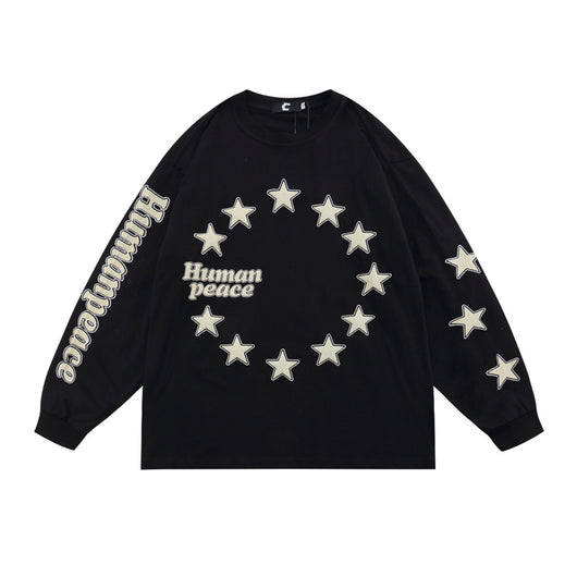 Playera Manga Larga Estrellas Estampado Espuma para Hombre - Image 7