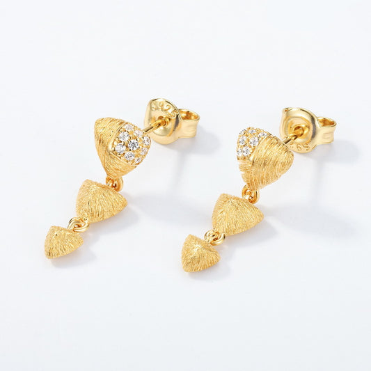 Aretes de Plata S925 Tejida a Mano con Borla Etérea y Delicada - Image 2