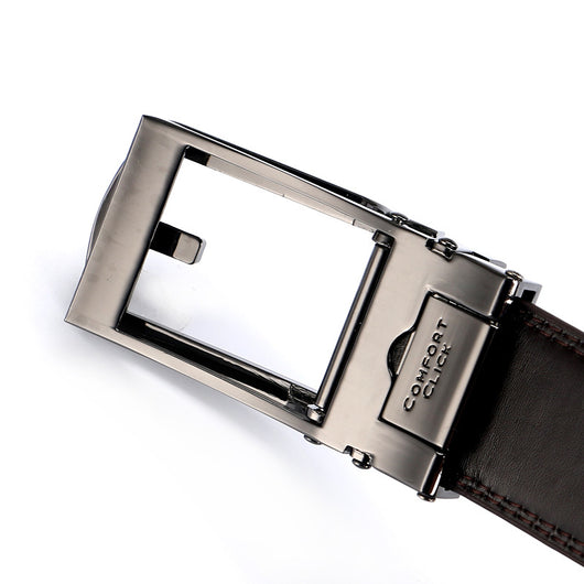 Cinturón de Cuero Doble Capa con Hebilla Automática para Hombre - Image 18