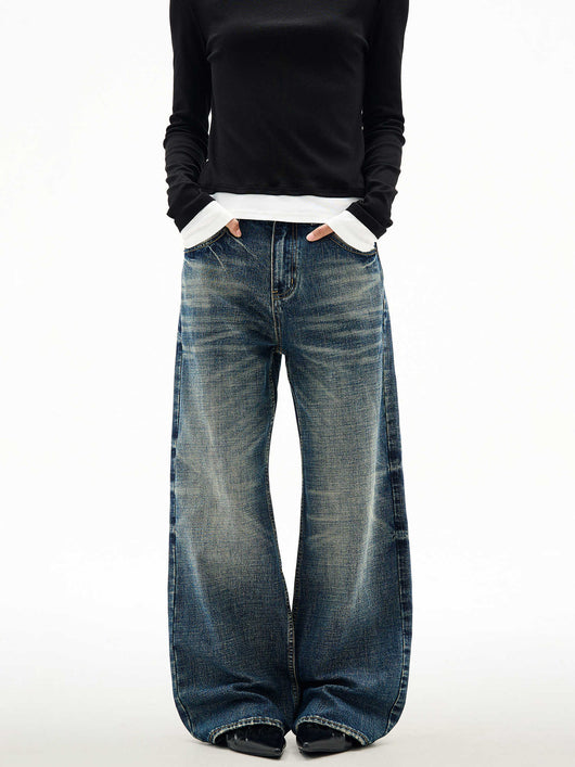 Pantalones Jeans Rectos Anchos para Hombre - Primavera y Otoño - Image 12