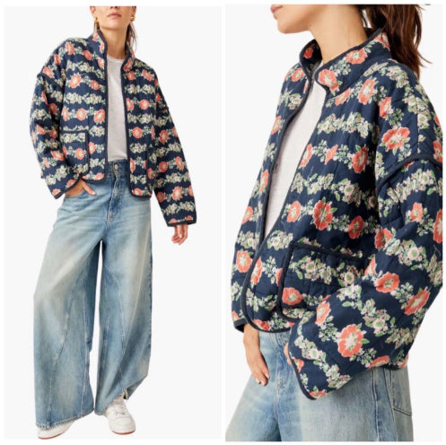 Abrigo de Algodón Estampado para Mujer - Otoño e Invierno - Image 9