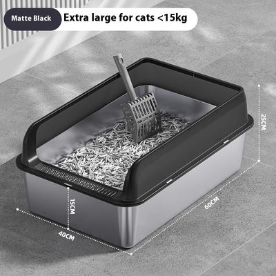 Arenero de Acero Inoxidable para Gatos - Image 12