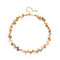 Jane Yin Beach Crushed Stone Handmade Hemp Rope Necklace Beach Yellow