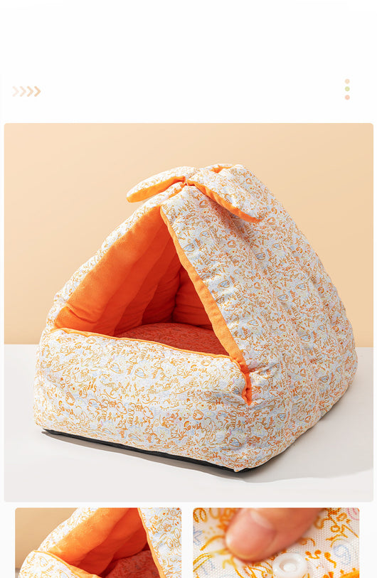 Nido Triangular para Mascotas - Cama Semiencerrada Reversible Todo Clima - Image 16