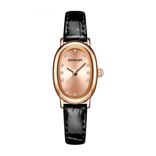Reloj de Cuarzo para Mujer con Correa de Cuero y Acero Inoxidable Resistente al Agua - Image 6