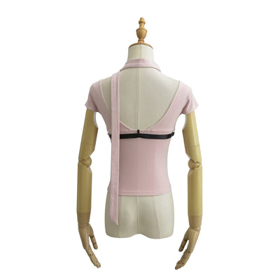 Playera Ajustada Cuello V con Cordones - Diseño Sensual y Moderno - Image 3