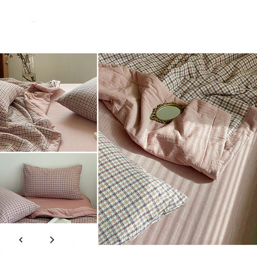 Colcha Reversible Cuadros Verano Lujo Cama Queen Ligera Transpirable - Image 24