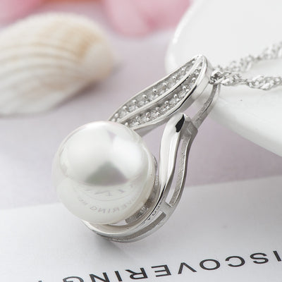 Colgante de Plata 925 Cisne con Perla y Diamante - Image 3