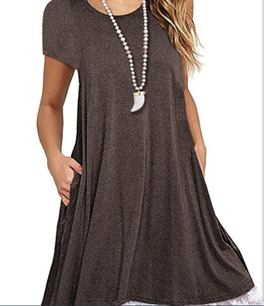 Vestido Talla Grande con Panel de Encaje y Cuello Redondo - Image 4