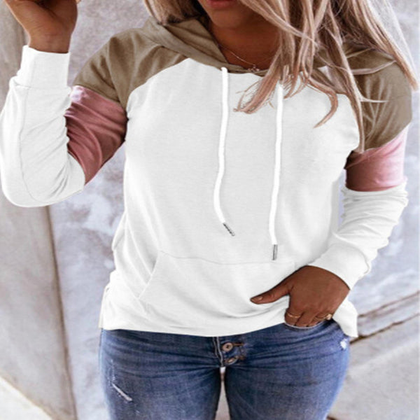 Sudadera Hoodie Suelta con Capucha - Diseño Bicolor Casual