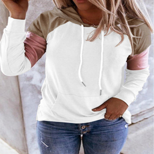 Sudadera Hoodie Suelta con Capucha - Diseño Bicolor Casual