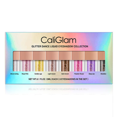Set de 8 Sombras Líquidas Perladas Multicolor con Brillo para Ojos - Image 5