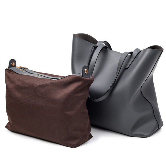 Bolso Bucket de Microfibra Negra - Diseño Casual y Versátil