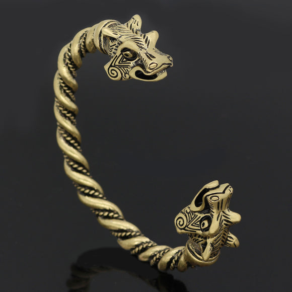 Pulsera Vikinga Nórdica Personalizada para Hombre - Diseño Lobo Celta