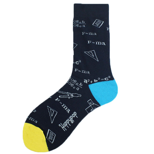 Calcetines de Algodón para Hombre con Patrón Geométrico Moderno