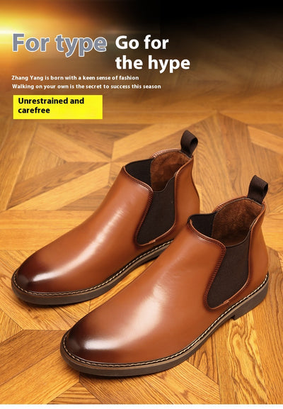 Botas de Cuero Estilo Británico Talla Grande para Hombre - Image 26