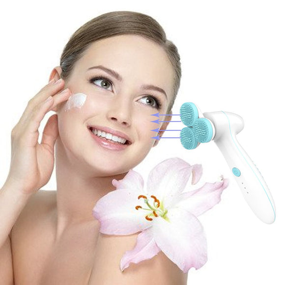 Limpiador Facial 3D de Silicona - Set de 3 Cabezales Redondos