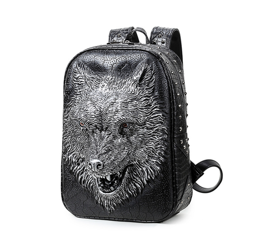 Mochila Escolar 3D Lobo Edición Coreana - Unisex