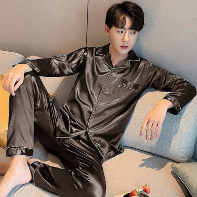 Pijama de Seda para Hombre Talla Grande - Conjunto Elegante y Cómodo - Image 22