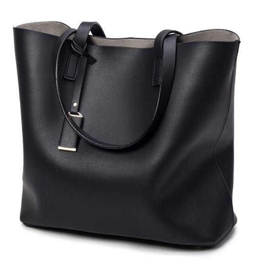 Bolso Bucket de Microfibra Negra - Diseño Casual y Versátil