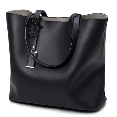 Bolso Bucket de Microfibra Negra - Diseño Casual y Versátil