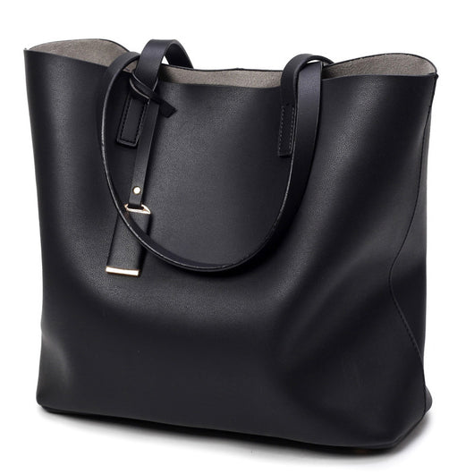 Bolso Bucket de Microfibra Negra - Diseño Casual y Versátil