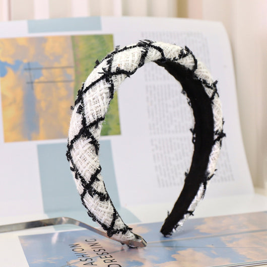 Diadema de Lana a Cuadros Xiaoxiangfeng para Mujer - Image 4