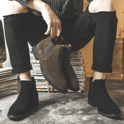 Botas de Cuero Puntiagudas Altas para Hombre - Image 4