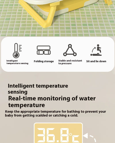 Bañera Plegable para Bebé 0-3 Años con Termómetro de Agua - Image 22