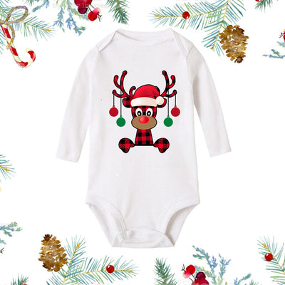Mameluco Navideño Blanco de Manga Larga para Recién Nacido - Image 10
