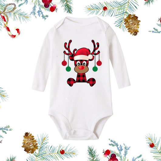 Mameluco Navideño Blanco de Manga Larga para Recién Nacido - Image 10