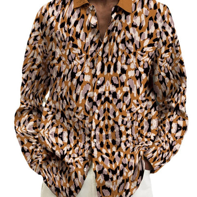 Camisa de Manga Larga con Estampado Degradado para Hombre - Image 5