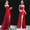Vestido de Noche Rojo Ajustado con Tirante - Elegancia para Bodas y Eventos