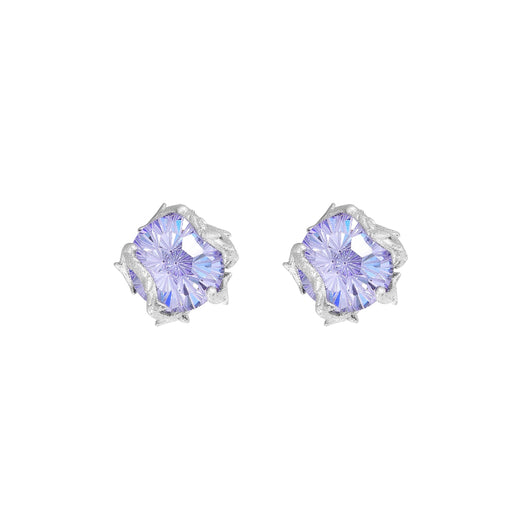 Aretes de Rosa Espinada Plata Pura - Corte Diamante Retro Unisex Antioxidante - Image 9