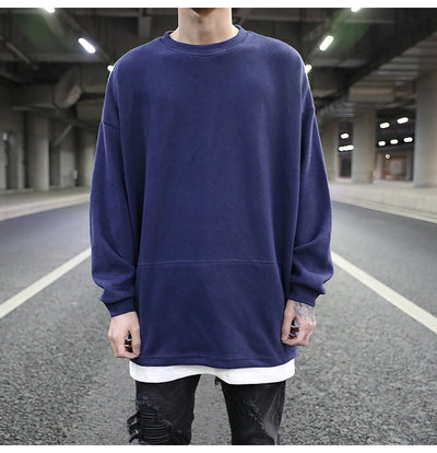 Camiseta Larga Suelta con Dobladillo Simulado y Abertura Lateral - Image 8