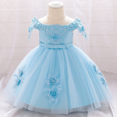 Vestido de Bautizo Niña con Diseño Luna Llena para Fotografía - Image 16