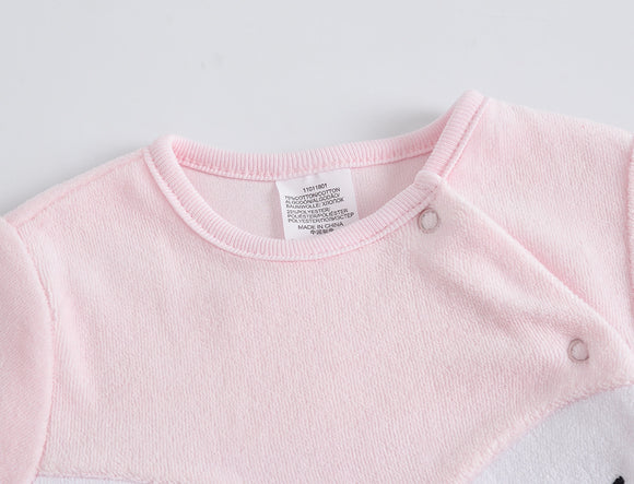Pijama de Flanela para Bebê - Manga Longa Quente e Macio