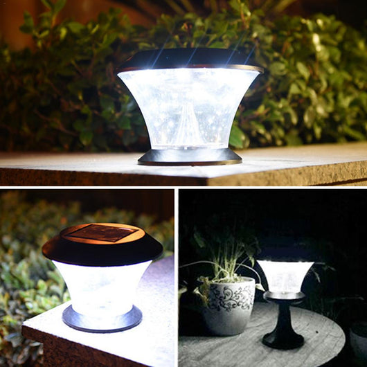 Faro Solar Redondo con 8 LEDs para Columnas - Image 4