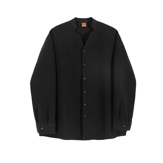 Camisa Slim Fit con Cuello Mao - Manga Larga Elegante para Hombre - Image 4