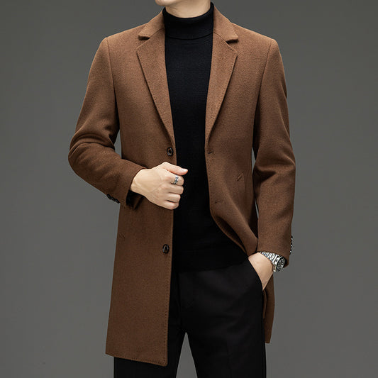 Abrigo Tipo Trinchera de Lana para Hombre - Estilo Ejecutivo