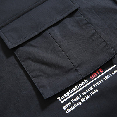 Camisa Negra Estampada de Manga Corta - Image 5