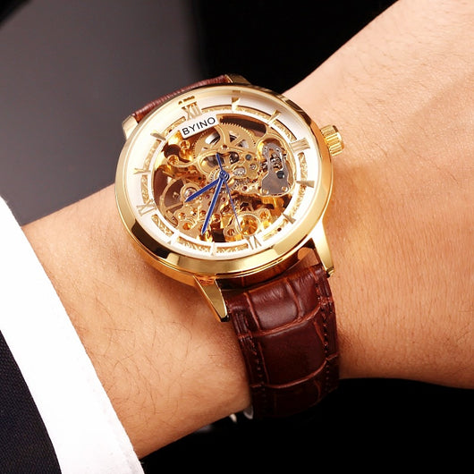 Reloj Mecánico Automático de Cuero para Hombre - Diseño Hueco Resistente al Agua - Image 6
