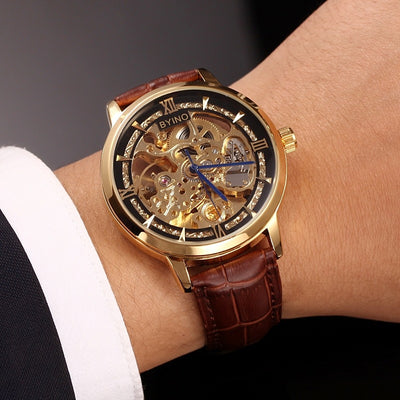Reloj Mecánico Automático de Cuero para Hombre - Diseño Hueco Resistente al Agua - Image 7