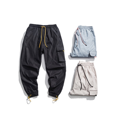 Pantalones Casuales Deportivos Estilo Japonés con Cordón Ajustable
