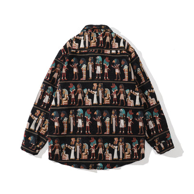 Camisa Térmica Acolchada de Lana Estampada para Hombre - Image 11